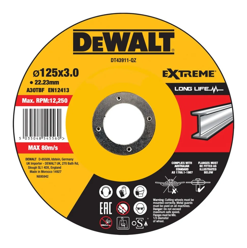 DeWALT Extreme 2X Doorslijpschijf Metaal 125x2,8x22,2mm