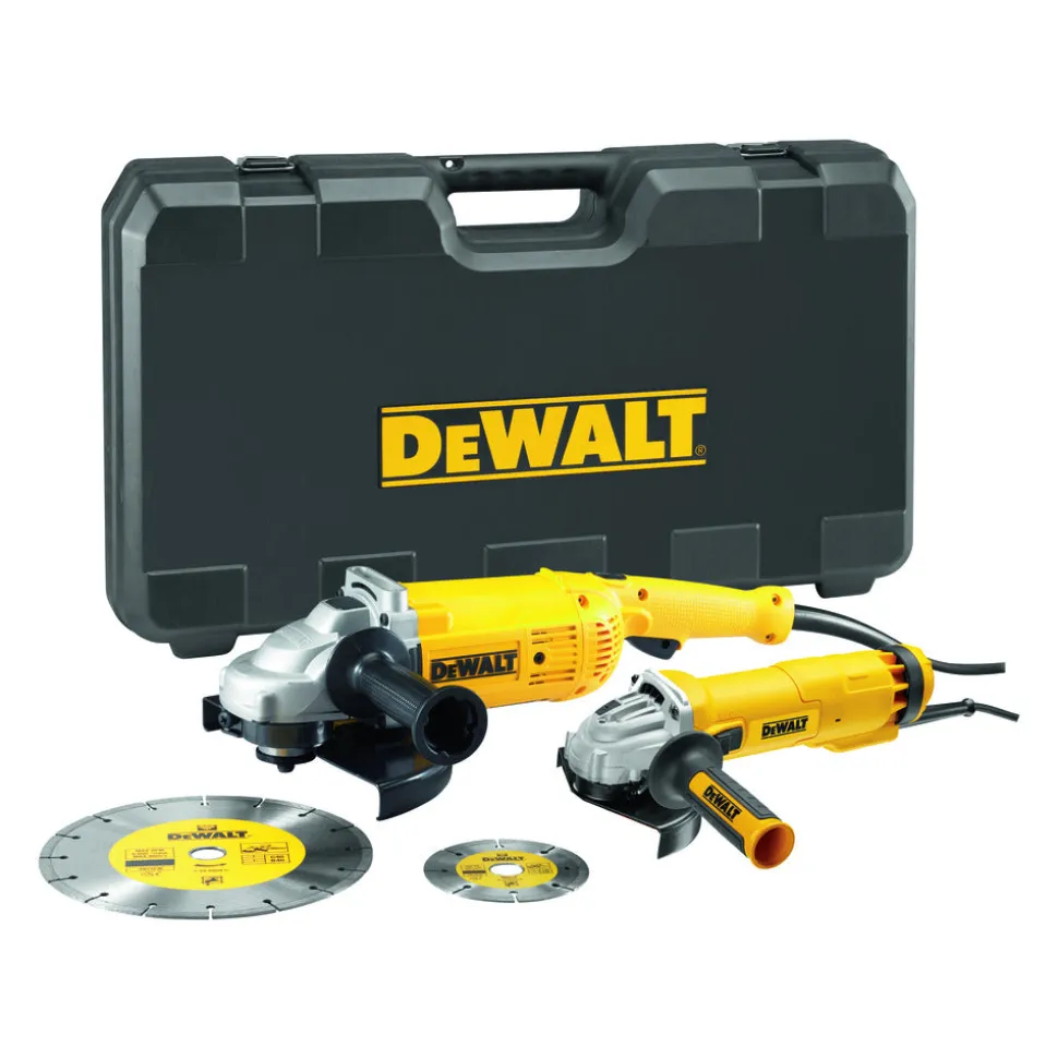 DeWALT Haakse Slijper + 2 Diamantschijven DWE492SDT 125/230mm