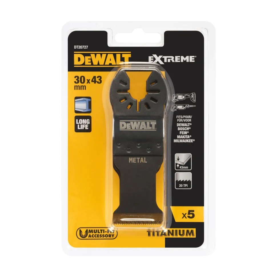 DeWALT Multitool Zaagblad Universeel Titanium Voor Metaal 5st