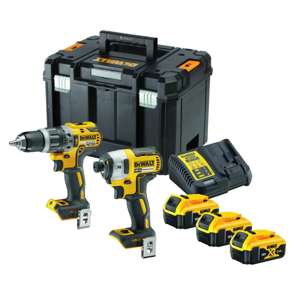 DeWALT Voordeelset DCK266P3T-QW 18V XR Schroef-/Klopboormachine + Slagschroevendraaier 3x5.0Ah in TSTAK