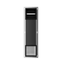 Dive Toiletrolhouder Zonder Klep en Reserverolhouder Inbouw Mat Zwart