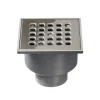 Doucheput RVS met Onderuitloop 105x105mm