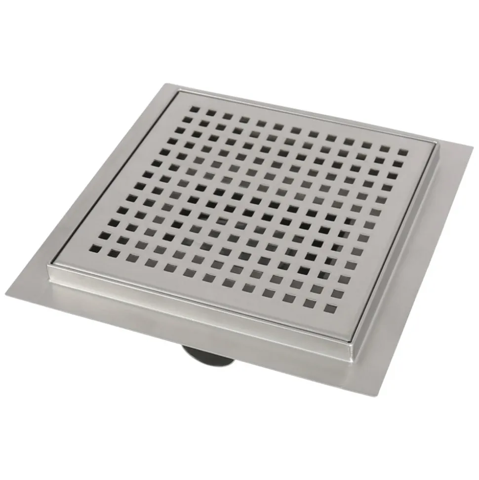 Doucheput Vierkant RVS met Flens 20x20cm