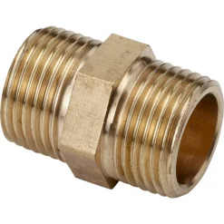 Draad nippel 3/8'' dubbel - 2 stuks