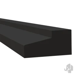 DTS Dorpel Hollodeen Zwart 66x110x1200mm