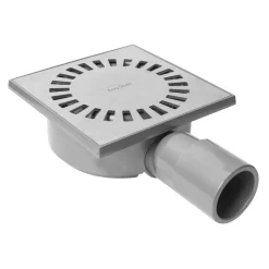 Easy Drain Aqua Compact Doucheput Zijuitlaat RVS 15x15cm