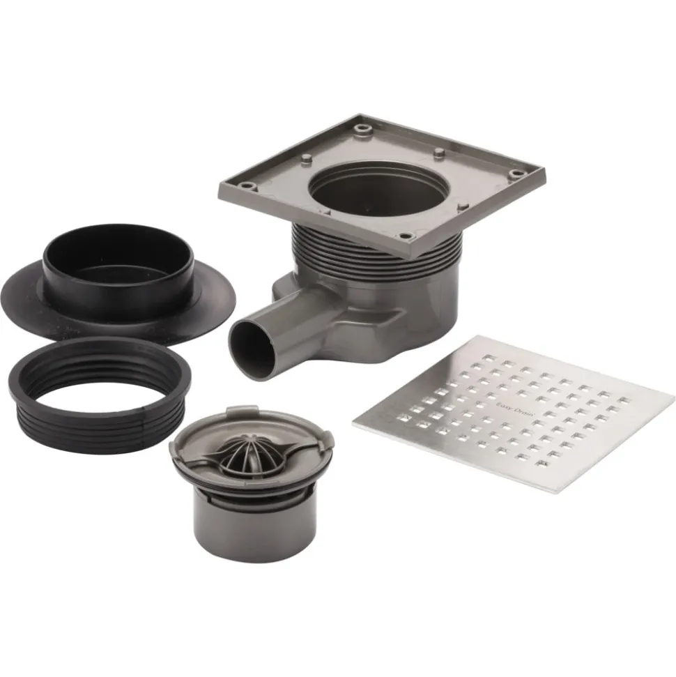 Easy Drain Aqua Doucheput MSI-6 RVS Geborsteld 15x15cm