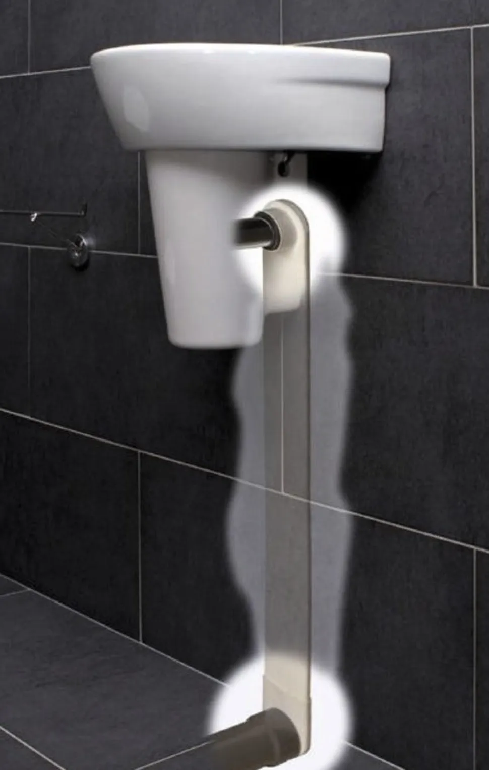 Easy Drain Slim Tube Afvoerbuis 90° 75cm
