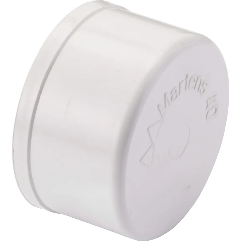 Eindkap PVC om de buis 40 mm Wit