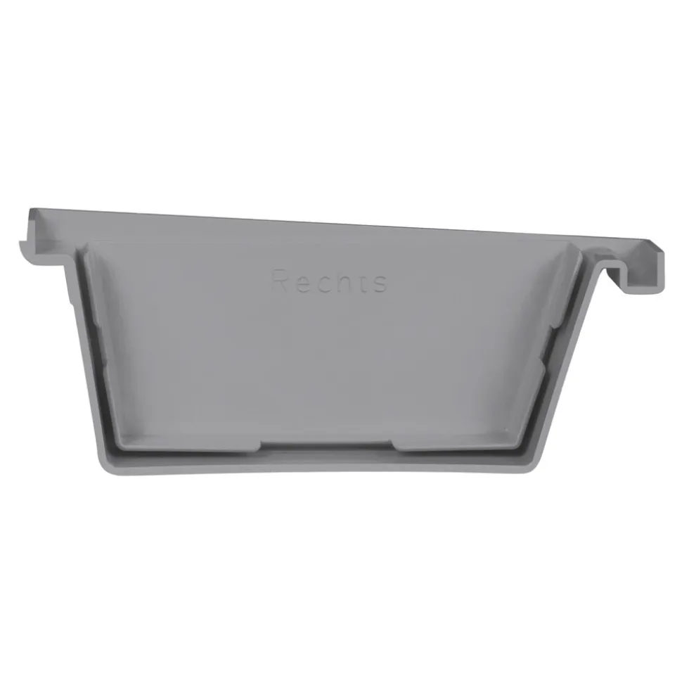 Eindstuk PVC t.b.v. bakgoot Ø 125 mm rechts