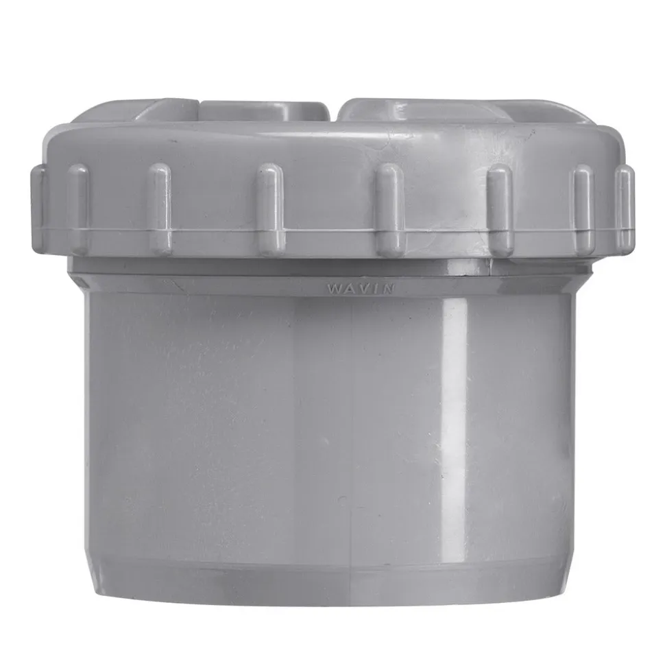 Eindstuk PVC wanddikte 3,2 mm Ø 75 mm met schroefdeksel KOMO-keur