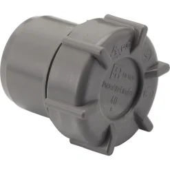 Eindstuk PVC wanddikte 3,2 mm Ø 40 mm met schroefdeksel KOMO-keur