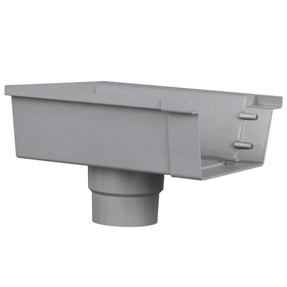 Einduitloop PVC t.b.v. bakgoot Ø 125 mm links
