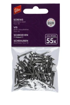 Ellen RVS Torx Schroeven T10 3x20mm 55stuks