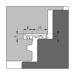 Ellen Tochprofiel Kunststof 1501 SCF 15mm 25m