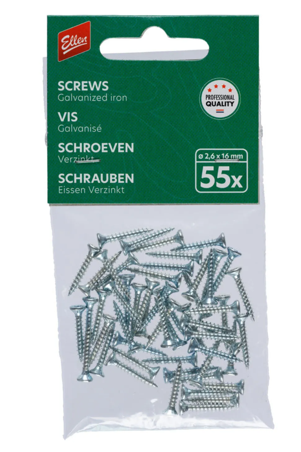 Ellen Zakje Schroeven Verzinkt 16x2,6mm 55stuks