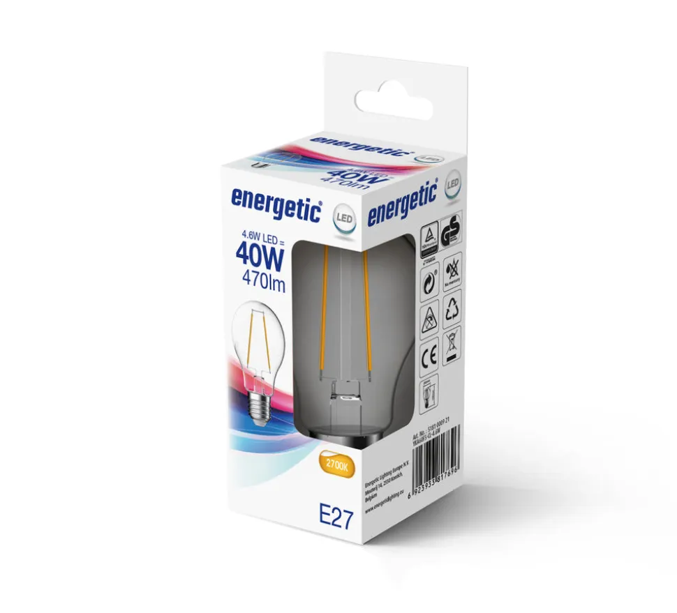 Energetic LED Lamp Peer 40W E27 Warmwit Helder