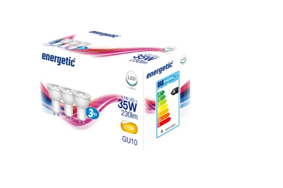 Energetic LED Spot 35W GU10 Warmwit 3st