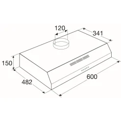 Etna AO660RVS onderbouw afzuigkap 60 cm