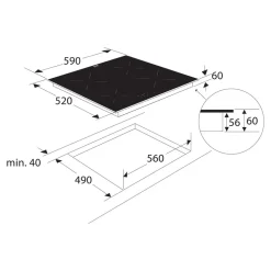 Etna Inductiekookplaat 60 cm KI1160ZT
