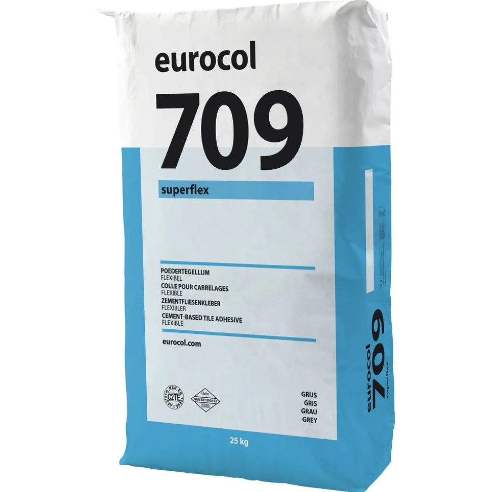 Eurocol 709 Superflex Poedertegellijm Grijs 25kg