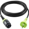 Festool Plug-it Kabel Rubber H05 M-F-4 Zwart 4m