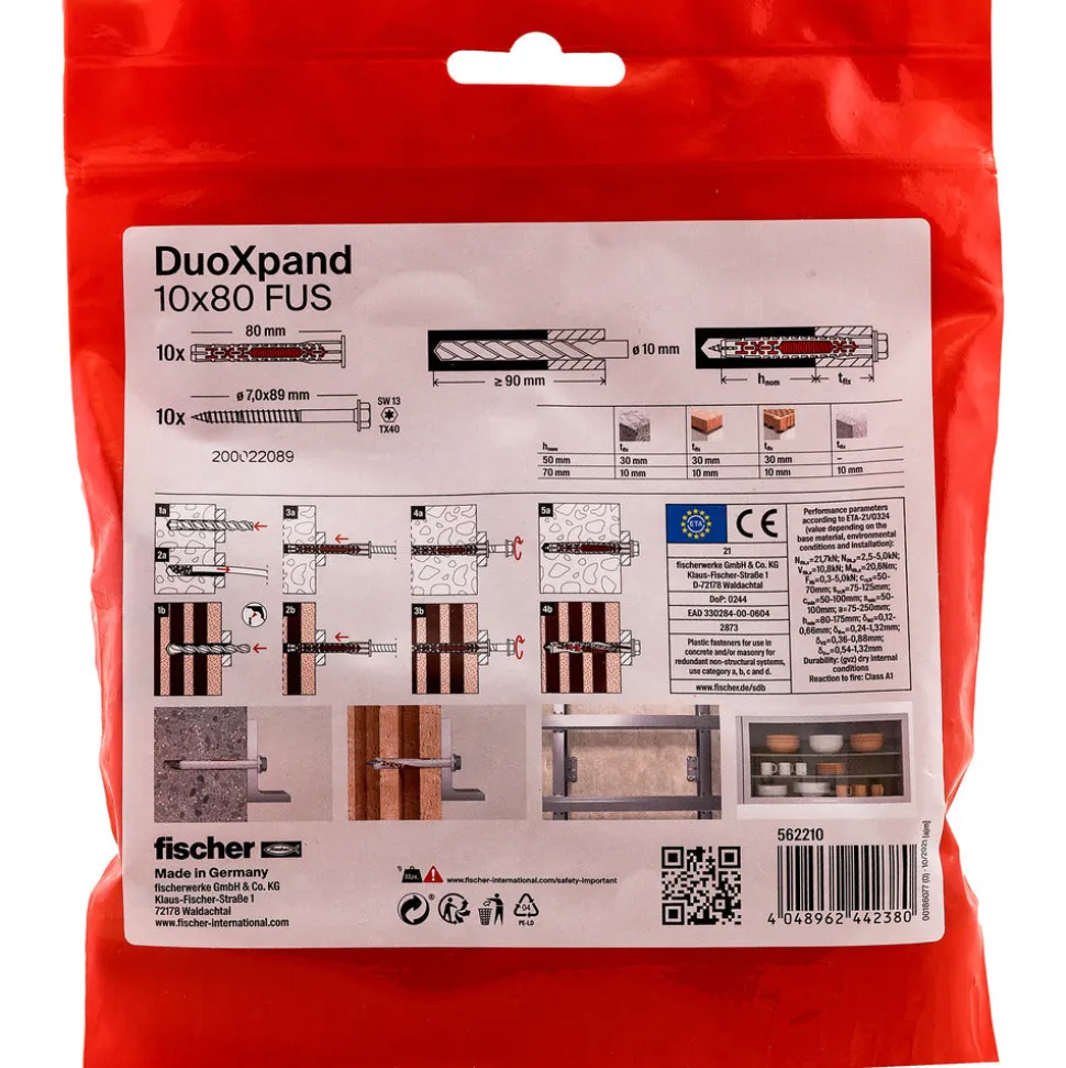 fischer Constructieplug DuoXpand Verzinkt FUS 10st