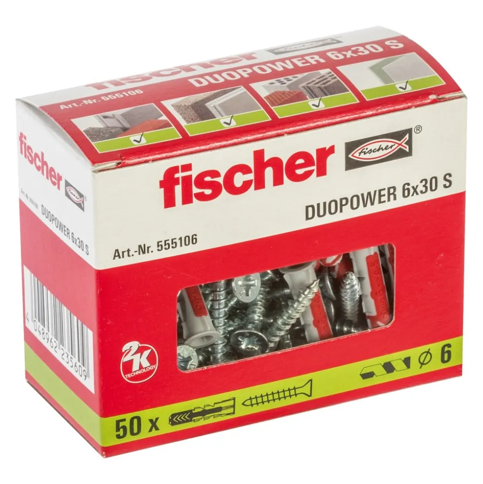 fischer Duopower Universele Plug Met Spaanplaatschroef
