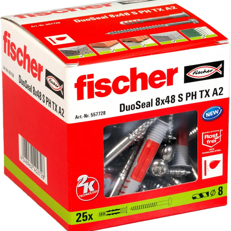 fischer DuoSeal S Met RVS A2 Bolkopschroef