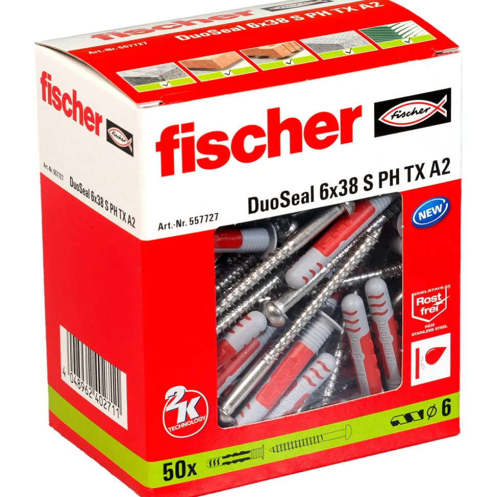fischer DuoSeal S Met RVS A2 Bolkopschroef