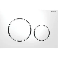 Geberit Sigma 20 Bedieningsplaat Wit/Verchroomd Glans 2-Knops