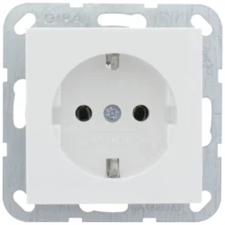 Gira Contactdoos System 55 Inbouw 1-Voudig Randaarde Polarwit
