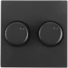 Gira E2 Centraalplaat Duo-Dimmer Met Knop Zwart