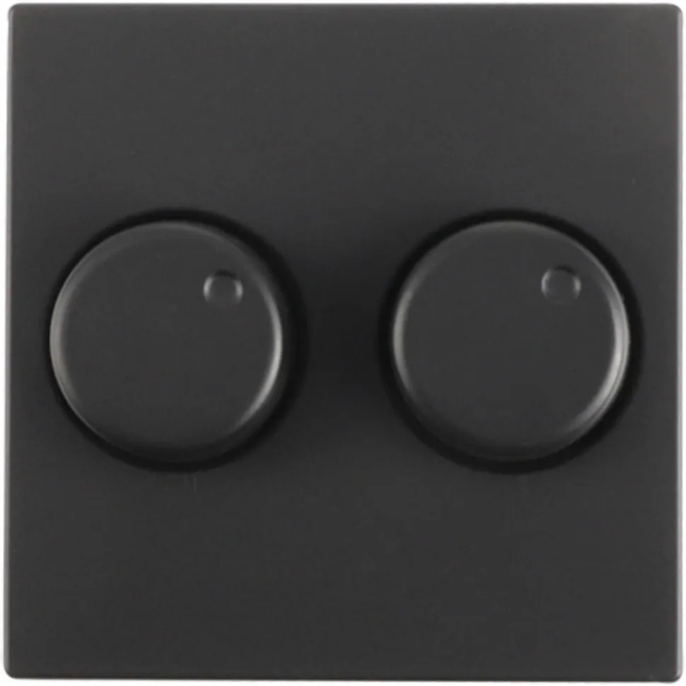 Gira E2 Centraalplaat Duo-Dimmer Met Knop Zwart