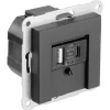Gira E2 Inbouw Contactdoos 1-Voudig USB A/C Zwart