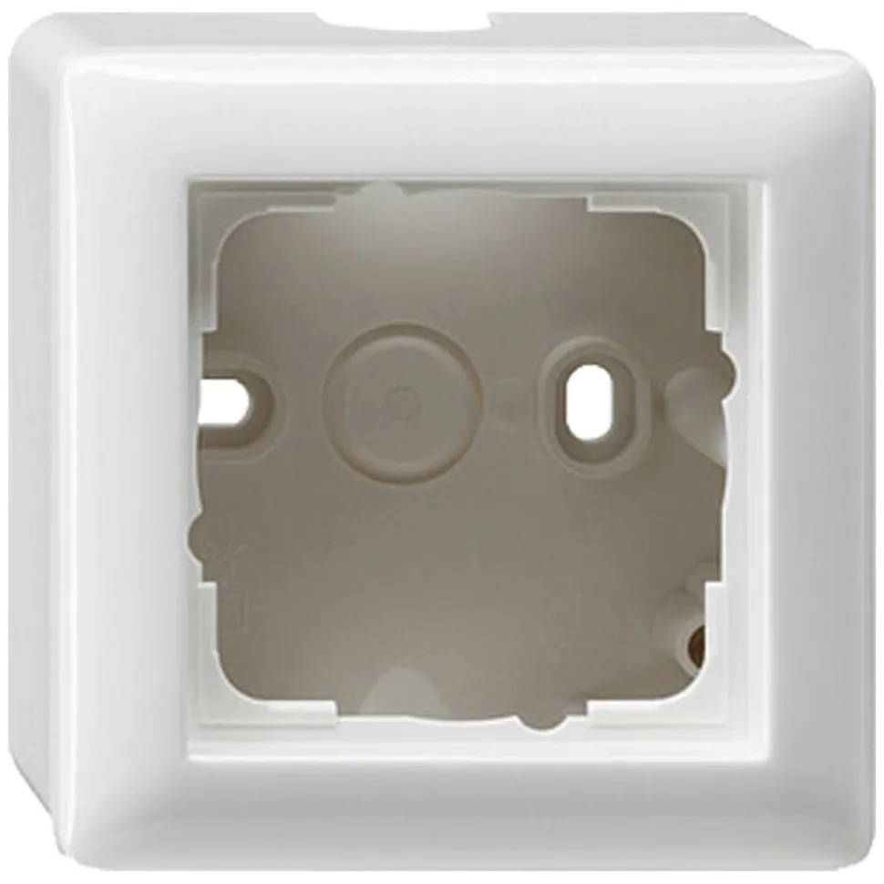 Gira Opbouwraam System 55 1-Voudig Polarwit Met Afdekraam