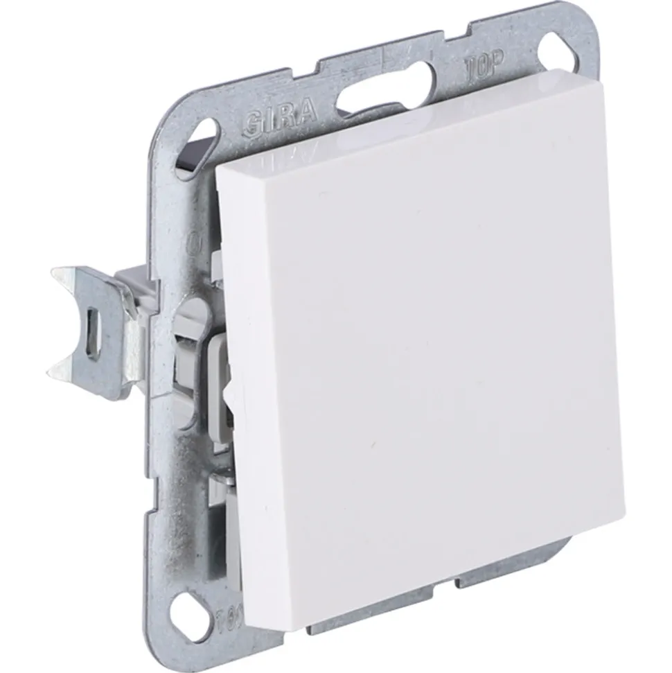 Gira System 55 Inbouw Schakelaar Impuls/Maak Polarwit