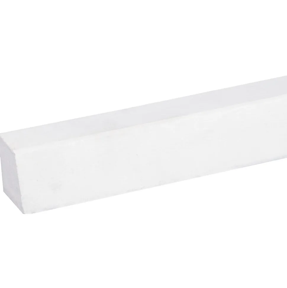 Glaslat Hardhout Wit Gegrond Met Sponning 25x30x2700mm FSC Mix 70%