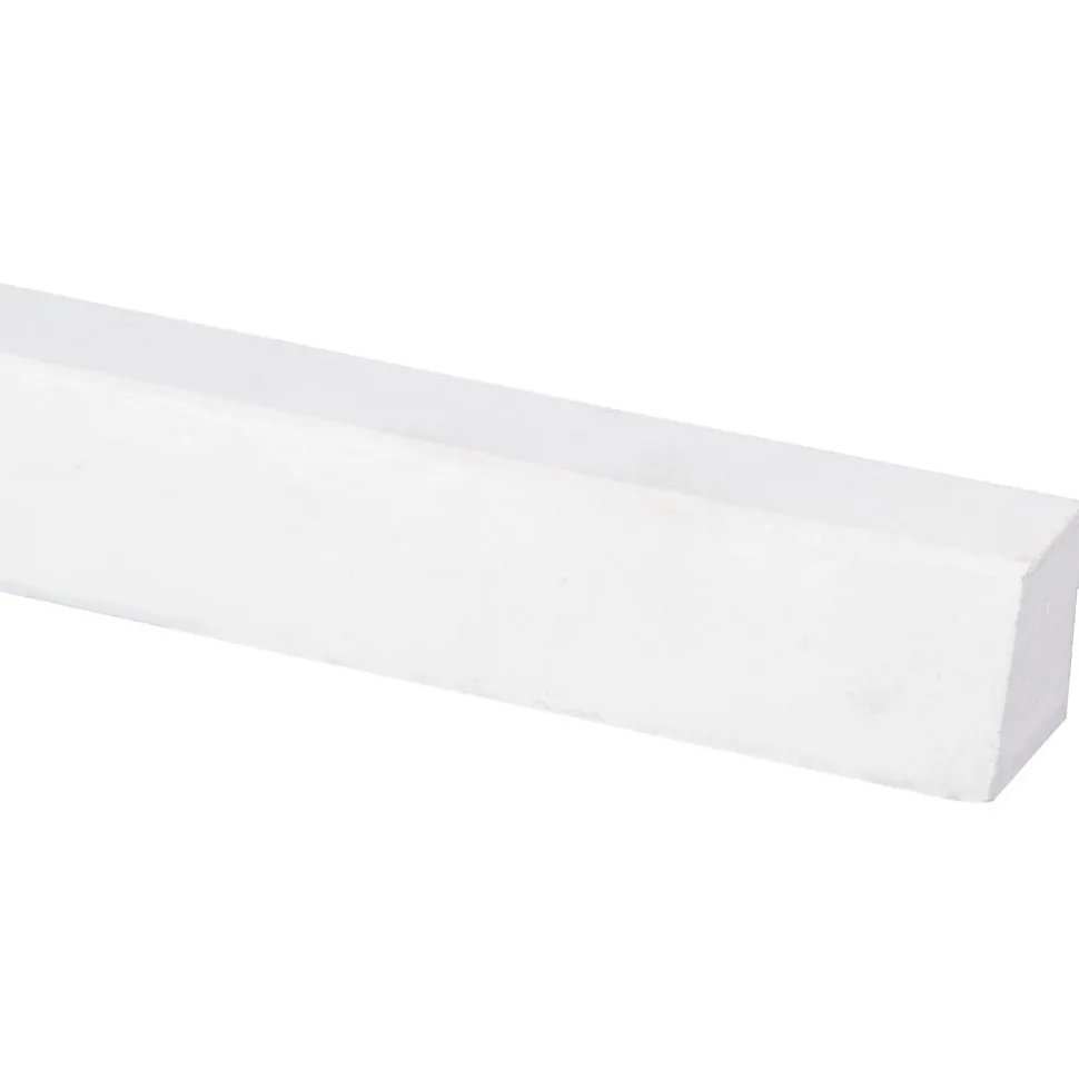 Glaslat Hardhout Wit Gegrond Met Sponning 25x30x2700mm FSC Mix 70%