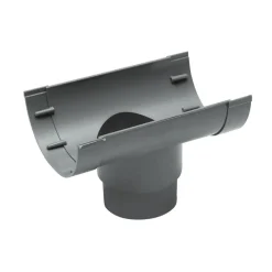 Gootuitloop PVC 70/80 100 mm grijs voor mastgoot
