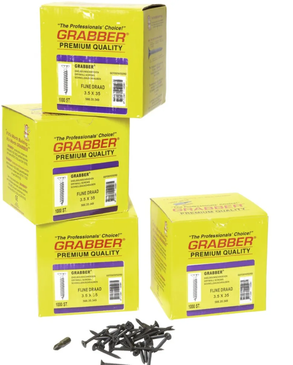 Grabber Snelbouwschroef Gefosfateerd Staal Fijne Draad PH2