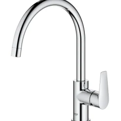 GROHE BauEdge keukenmengkraan hoog chroom C-uitloop 1-greeps 1 stuk