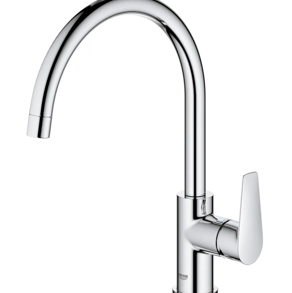 GROHE BauEdge keukenmengkraan hoog chroom C-uitloop 1-greeps 1 stuk