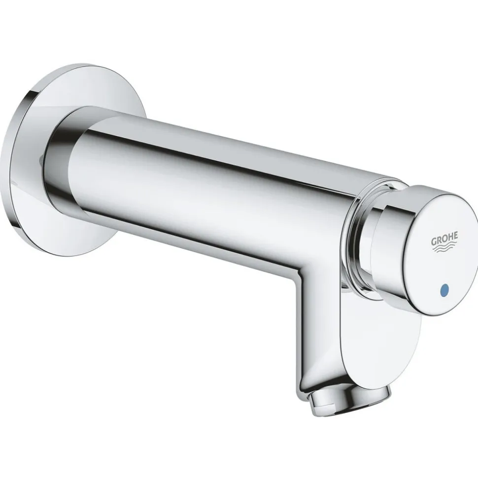 GROHE Euroeco Cosmo T Tapkraan Chroom Wandbevestiging Zelfsluitend