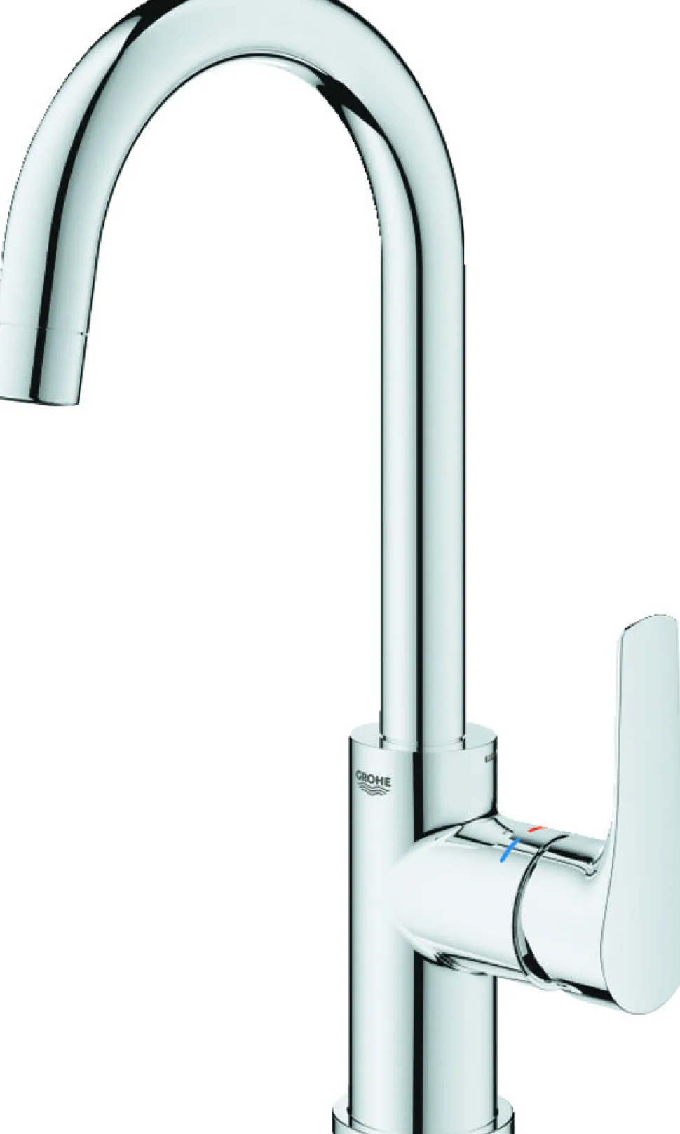 Grohe Eurosmart wastafelmengkraan L-size chroom met waste