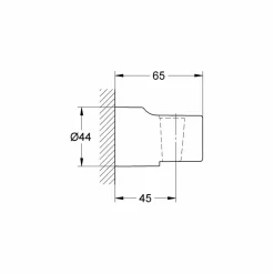 Grohe Relexa Wandhouder Handdouche Vast Chroom