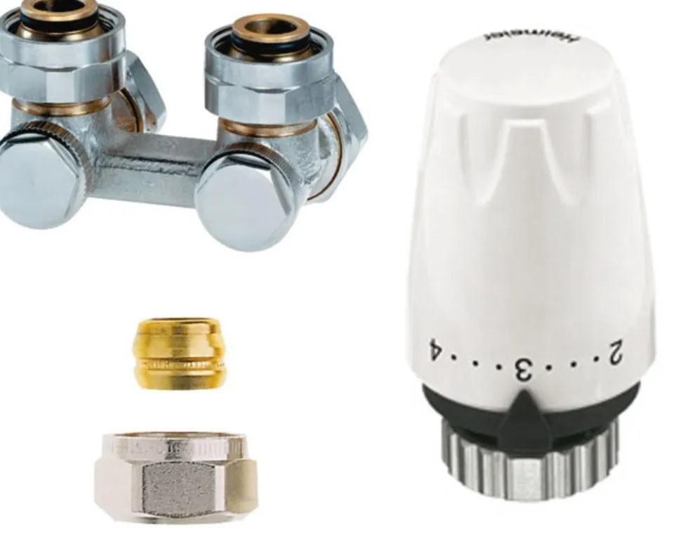 Heimeier Ventielradiatorset Haaks Binnendraad 3/4"