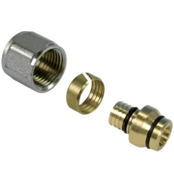 Henco Adapter voor knelfitting 16x15 mm, 2 stuks