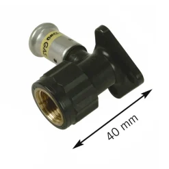 Henco gas pers Muurplaat 20x1/2'' + plug