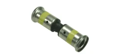 Henco gas Pers recht 16x16 mm, 2 stuks